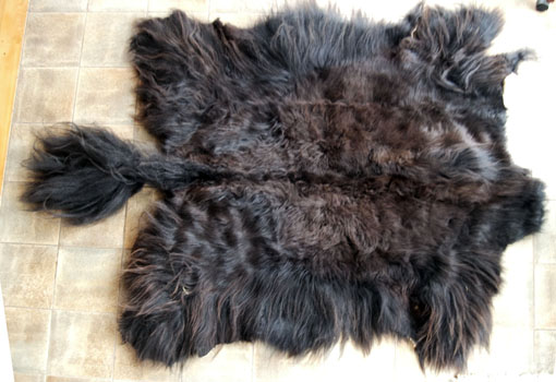 yak hide robe tanned